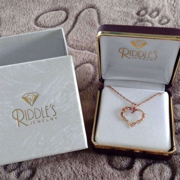 Landsrom's Jewelry - Gold Heart Pendant 10k Black Hills Gold decorated with 12k Gold Leaves New
